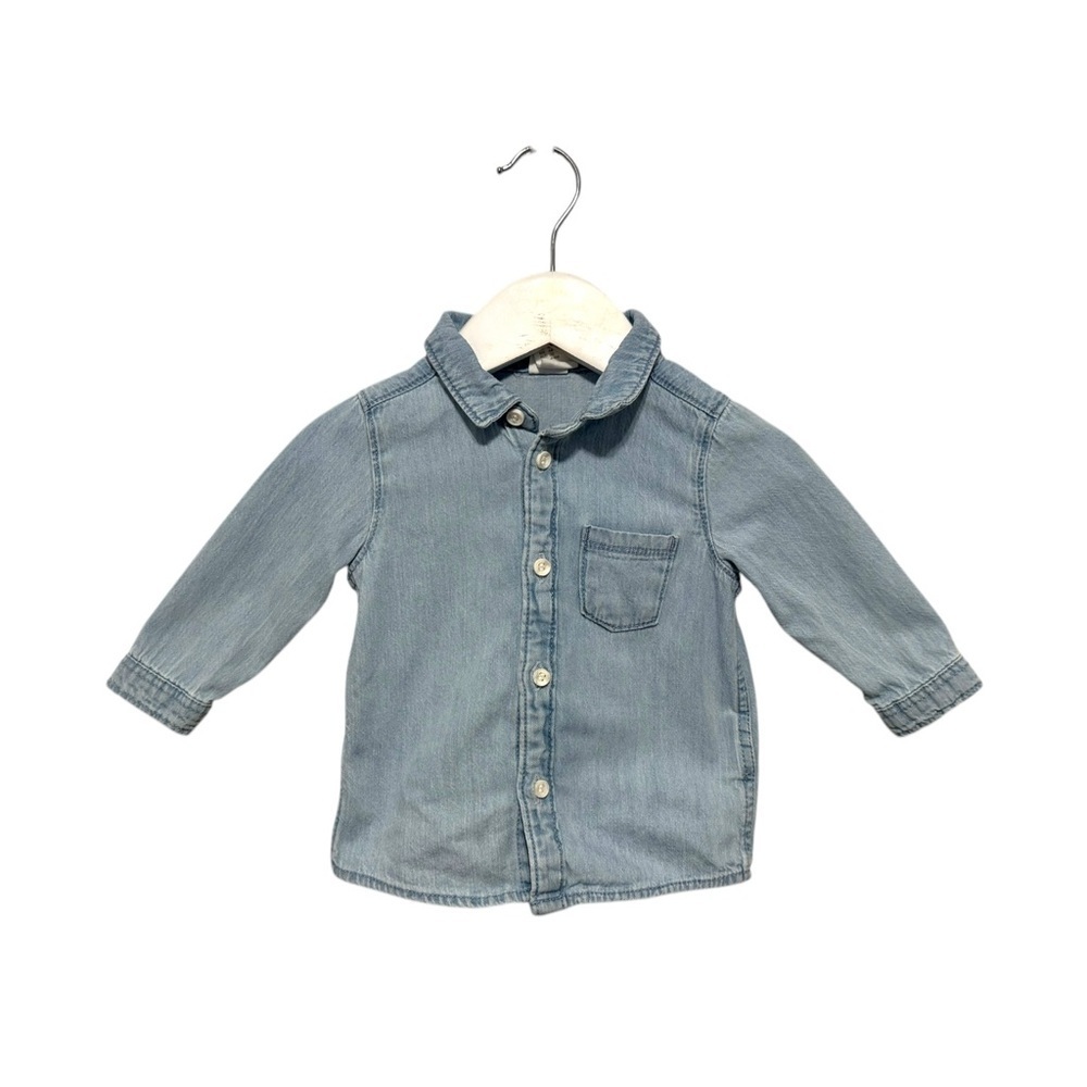 ⭐️ 5/$30 H&M Kids L/S Button Shirt Chambray size 6 Months